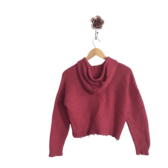 Nation LTD Small Berry Pink Jorjie Baby Alpaca Hooded Pullover Sweater Ultrasoft - Picture 2 of 9